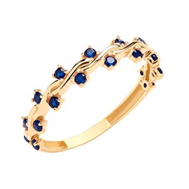 Old English Jewellers 9ct Yellow Gold Blue Sapphire Ladies Eternity Ring size J K L M N O P Q R S T U (S)