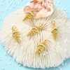 KitBeads 5Pcs Golden Spiral Shell Charm Cowrie Seashell Charm Ocean