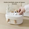 Woven Tissue Box, Rectangle Tissue Holder,Cartoon Napkin Holder,Tissue Box Organizer,