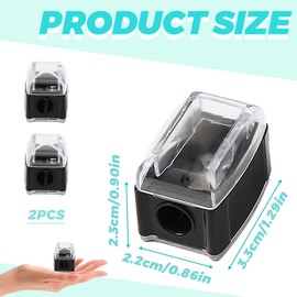 SGERUFZ 2 x Universal Makeup Sharpener Sharpener, Handy for On the Go