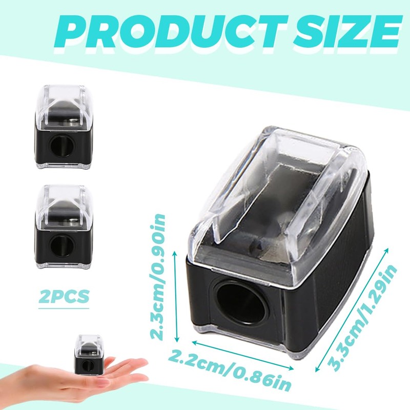 SGERUFZ 2 x Universal Makeup Sharpener Sharpener, Handy for On