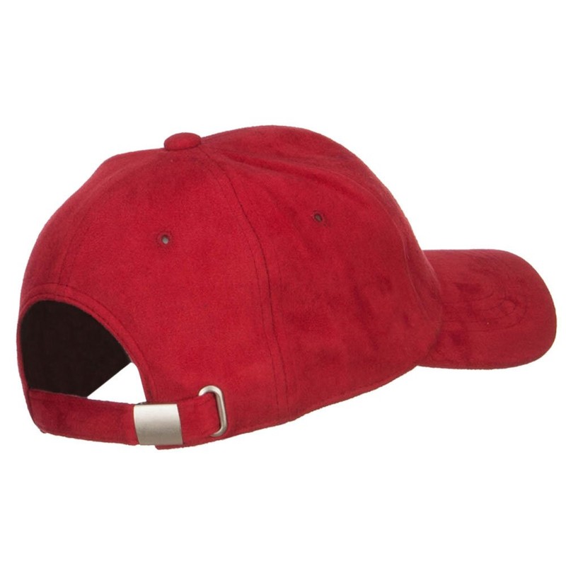 Structured Faux Suede Cap - Red OSFM