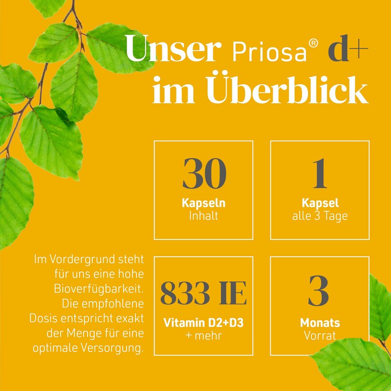 SANOPOLY Priosa® d+ 30 Capsules 3-Month Pack I Maintain Bones