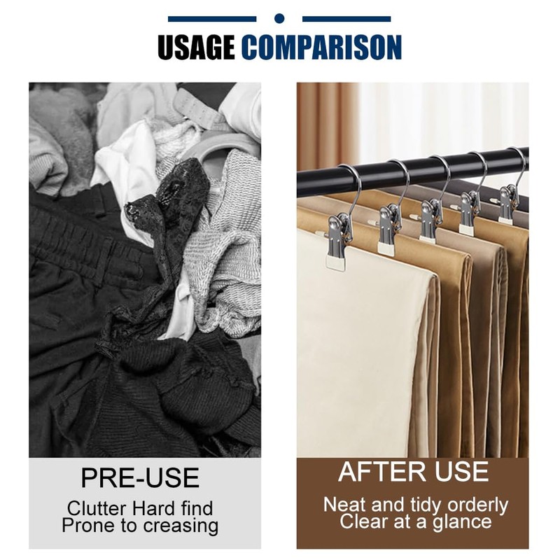 Hangers Clips,Stainless Hooks for Closet Hooks,Laundry Hanging Hooks,Travel Portable Clothes,Boot