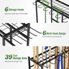 Garden Tool Organizer Rack with Wheels Up to 39 Tools,