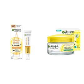 Garnier Express Aclara Crema de Ojos para Reducción Ojeras con Vitamina C, Niacinamida, Cafeína, 15 ml  Gel Crema Hidratante con Vitamina C Anti...   