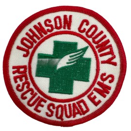 Vintage Johnson County Rescue Squad EMS Patch 3” NOS