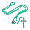 Catholic Rosary Beads with QuadLink Chain by Vatican Imports (Teal)