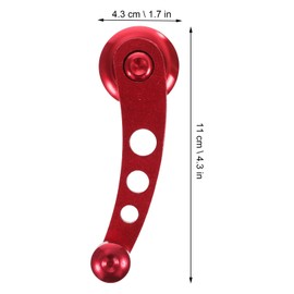 1 Set Car Window Handle Aluminum Alloy Window Crank Handle Universal Car Window Handle Replacement Door Accessories- Red