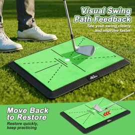 MoKo Golf Hitting Mat, 16 x 12 in Golf Practice Mat with Spare Mat