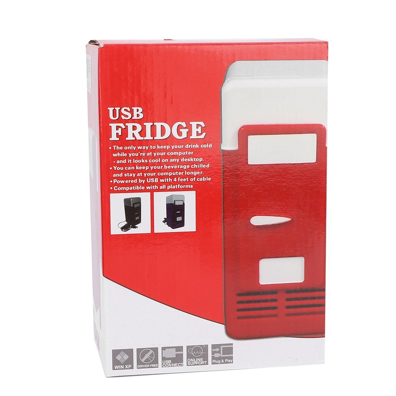 Mini USB Fridge Compact Cooler Foods Skin Care Product Storage