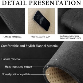 DWKJMYCP Flannel Dash Cover Dashboard Cover Pad Mat Custom Fit for Ford Mustang 2005 2006 2007 2008 2009 Car Dashmat Accessories Black