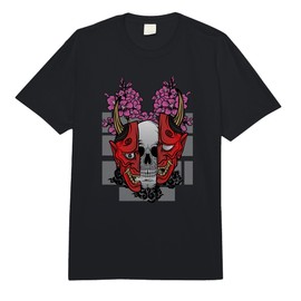 Oni Mask Oni Face Mask on Japanese Yokai Demon Skull Comfort Colors Adult Heavyweight T-Shirt