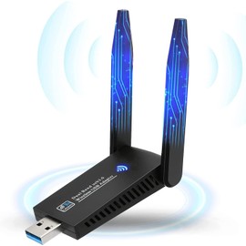 CARYWON Adaptador WiFi USB AC1300Mbps, Antena WiFi USB de Alta Ganancia, Dongle WiFi de Banda Dual 5GHz/2.4GHz para PC, Soporte Windows y macOS, USB WiFi para PC, Ideal para Laptop y Escritorio
