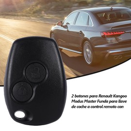 Qiilu Mando a distancia de 2 botones del mando a distancia del coche, funda de la carcasa del llavero del coche automático para Renault para Kangoo Modus para MASTER