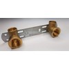 Concealed Fitting Wall Plate Shower Bracket BSP + Isolation Valves