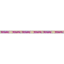 Multicolor Birthday Princess Prism Banner (3.6 Meters Long) 1 Piece - Vibrant & Eye-catching Party Decoration