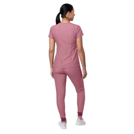 Adar Uniforms Women's P9400HWIN3X Medical Scrubs, Heather Wine, 3XL