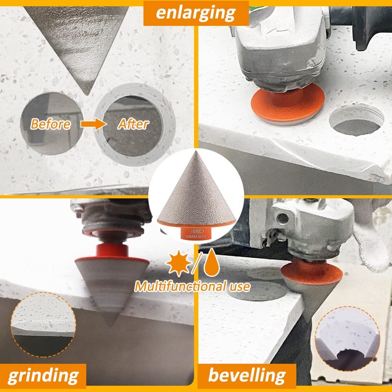 BGTEC Diamond Hole Saw Kit - 8PCS 25/35/50/75/100mm Core Bit