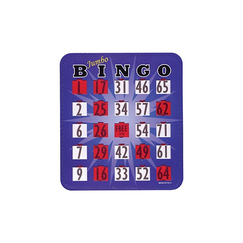 Jumbo Blue Bingo Card with Fingertip Shutter Slide - 1