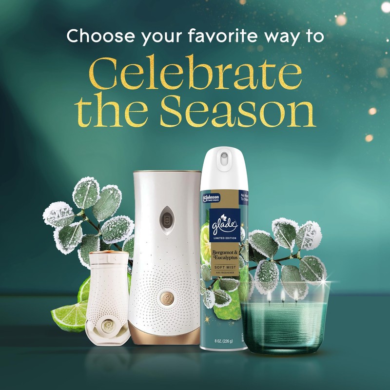 Glade PlugIns Refills Air Freshener, Bergamot & Eucalyptus, Scented and