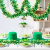 50FT St.Patrick's Day Tinsel Garland Shamrock Clover Green Gold Metallic