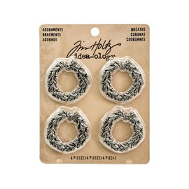 Advantus Idea-Ology Metal Adornments 1.375-inch-Antique Nickel Wreaths, Transparent