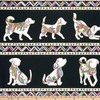 Benartex Dog On it Dog Walk Black/Multi, Quilting Fabric by