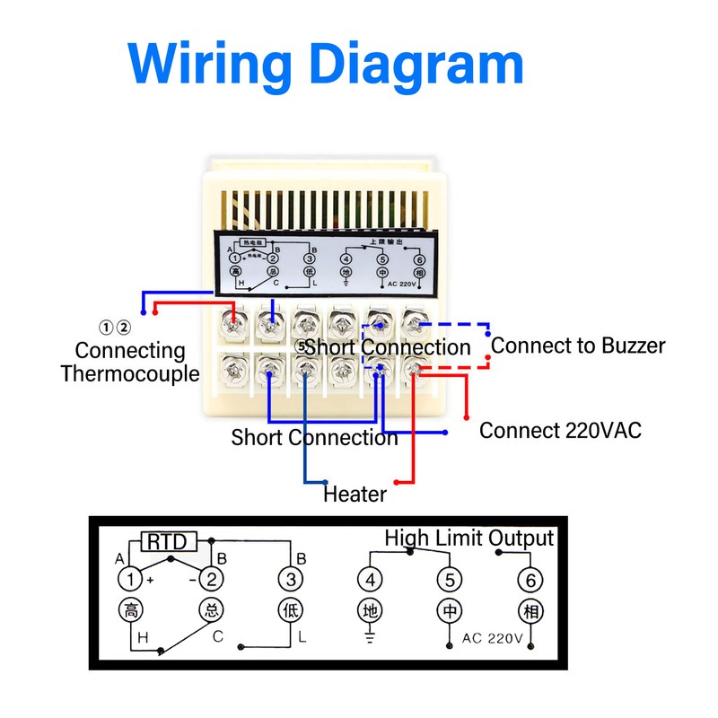 Intelligent Digital Temperature Controller Multifunctional Accurate Digital Display Thermostat Control