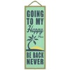 kizzuandoko- Sign Beach House Wood Plaque Be Back Never 10477 