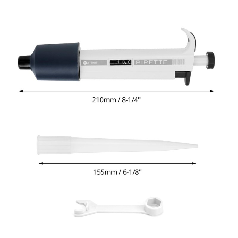 QWORK® 100ul-1000ul Adjustable Laboratory Micropipette Single Channel Highly Accurate Automatic