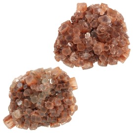 mookaitedecor 2 Pieces Aragonite Crystal Cluster Mineral Healing Stones Natural Aragonite Raw Stone for Collection Home Decor, 36-60g