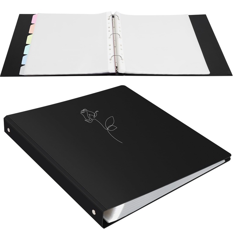Uquelic Presentation Ring Binder, A4 Display Folder with 50 Punched