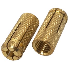SKIR'CO (Pack of 10) Brass Drop in Anchor M14 x 42 mm Bolt Sleeve Expansion Wall Dowel Masonry Concrete Anchor