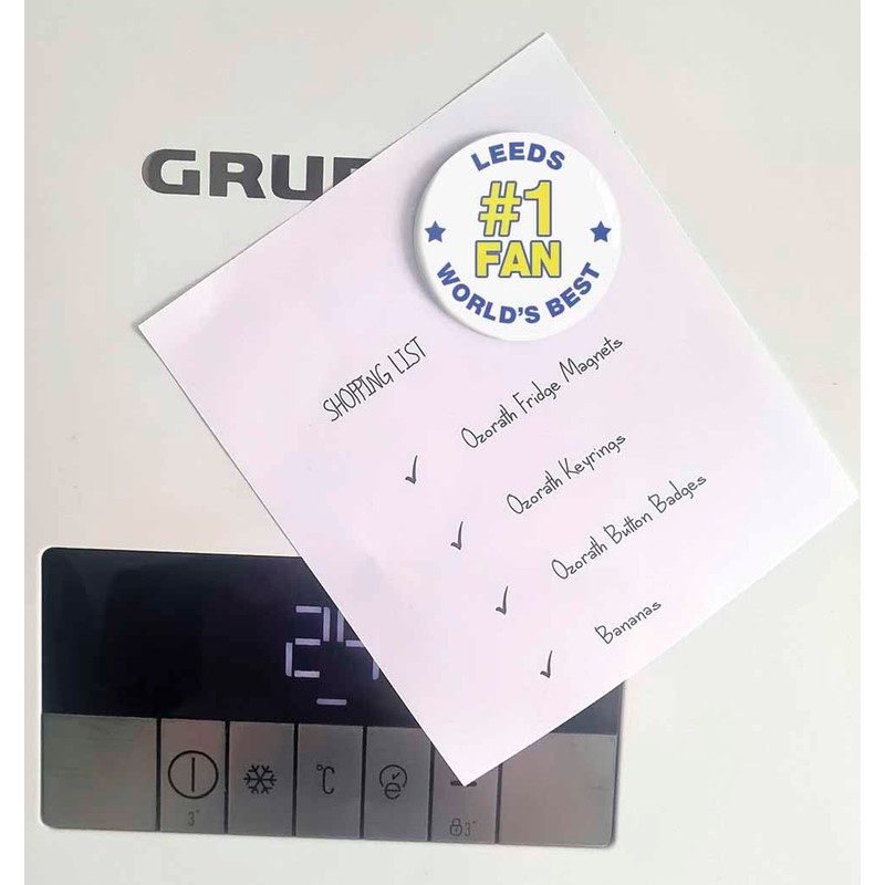 Leeds #1 Fan Fridge Magnet (Circular 2inch / 50mm Diameter)