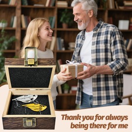 Fishing Gear Set Grandpa Birthday for Men, 2 Pack Metal VIB Fishing Lures Spoons Stocking Stuffers from Grandkid, Swimbait Crankbait Saltwater Blade Bait Fishing for Bass Walleye Trout