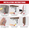 Pack of 2 Folding Heavy Duty Wall Brackets 200 mm