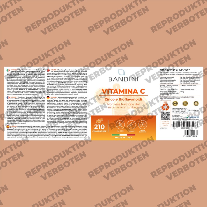 Bandini® Vitamin C 1000 mg + Zinc + Bioflavonoids |