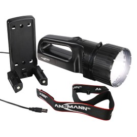 ANSMANN Arbeitsleuchte LED Future HS1000FR mit 5 W & 330 Lumen inkl. integriertem Li-Ion Akku und Ladestation - LED Handlampe ideal als Werkstattlampe Arbeitslampe Handleuchte Taschenlampe