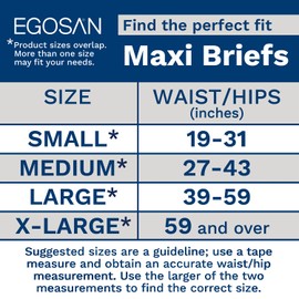 Egosan Maxi Incontinence Disposable Adult Diaper Brief with Tabs Maximum Absorbency and Adjustable for Men and Women (Large 15-Count)