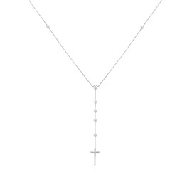 Elli Premium Women's Necklace Rosary in 925 Sterling Silver, Silver, No Gemstone