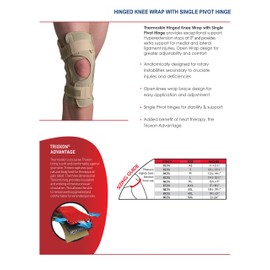 Thermoskin Hinged Knee Open Wrap Brace, X-Large, 20 Ounce