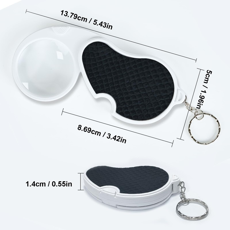 TECHSHARE Magnifying Glass with Light, Lighted Magnifying Glass, Handheld Pocket