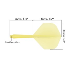 PATIKIL 6 Piece Integrated Dart Shaft and Flight Lightweight Dart Flight Set Yellow