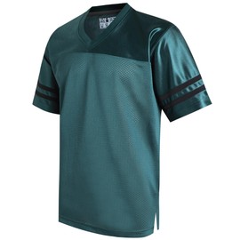Pullonsy Hunter Green Football Jerseys for Men Women Replica Workout Shirts Sport Athletic Shirt Party Streetwear Clothing Black Stripe-Hunter Green Jersey,Men Size 2X-Large