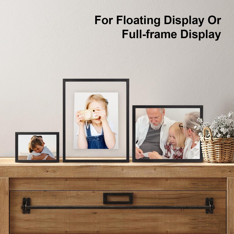 Egofine 4x6 Floating Frames Set of 2, Double Plexiglass Picture