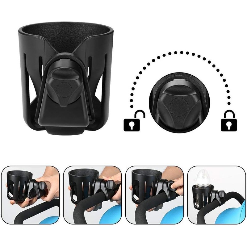 New Cup Holder Fits Most Rollators, Medline, etc. (Maximum Handle