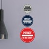 Signos ByLITA Circle Private Do Not Enter - Letrero (negro)