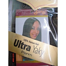 Zury 100% Human Hair for Weaving ULTRA YAKY PERM - 10", #4-Medium Brown