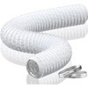 Hon&Guan 4 Inch Duct -8 FT White PVC and Aluminum